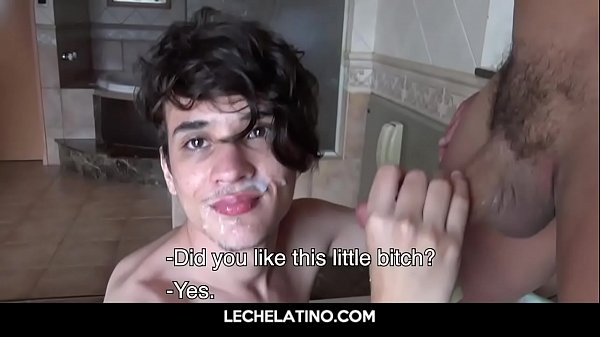 Hottest Latin boy gets facial cumshot from older daddy-LECHELATINO.COM
