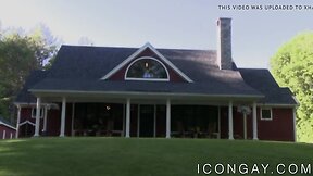 Bald hunky stepdad bum knocked off by teen jock stepson