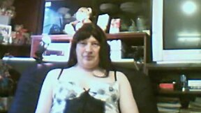 Mature sissy in lingerie