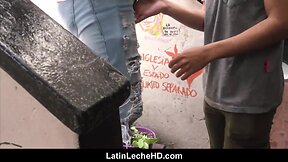 Hot boy latin proves his age to bouncer by pounding him