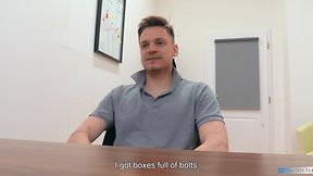 A guy wants a job so badly that he sits on the recruiter’s pecker to get it without