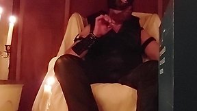 Leather enthusiast demonstrates inventory to new subscriber