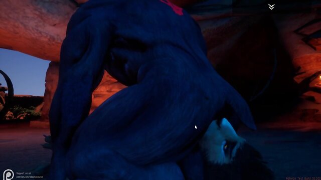 Wildlife game 3d animation furry yiff sacred cave master minotaur gay sex lion