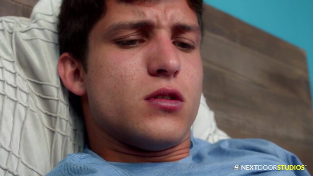 Nextdoorraw stepbrother caught jacking to gay porn