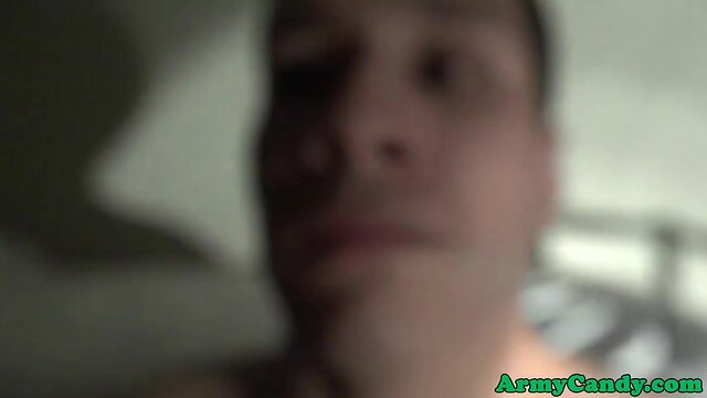 Gay rookie soldiers backside knocked off in platoon