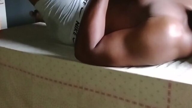 Amateur hunk jerk off on table with big black cock solo – big cock masturbation