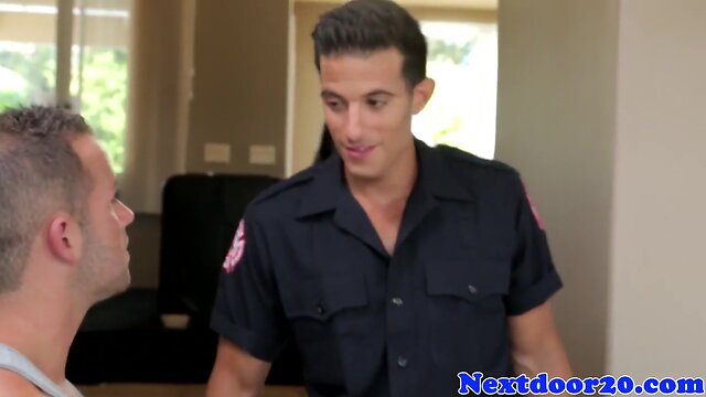 Athletic sporty hunk fucked hard