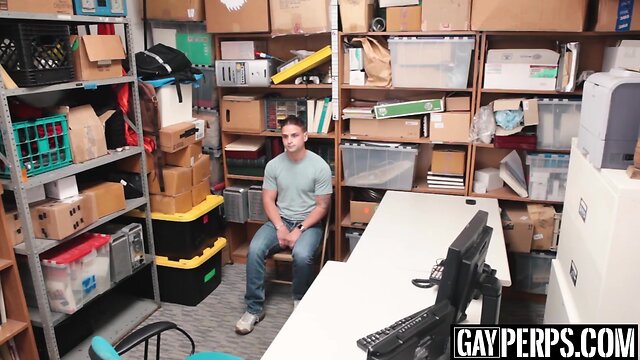 Hot inked thief gets barebacked by officers titanic coalblack cock