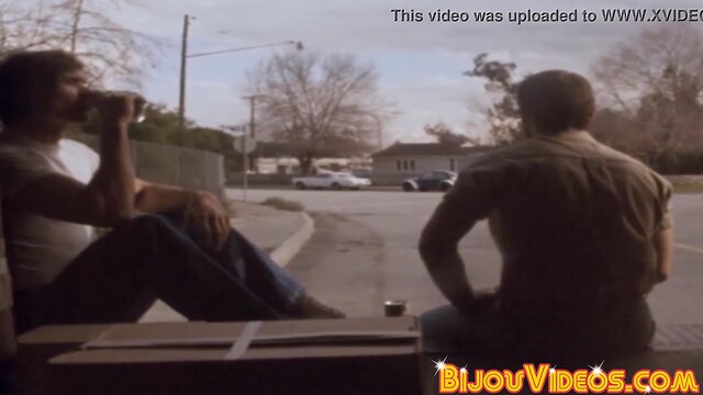 Classic homo studs butt bang hard in a wild threeway