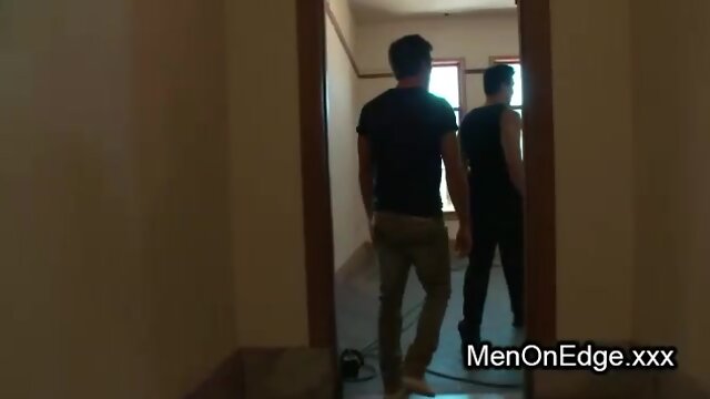 Gay in bondage positions balls slapped