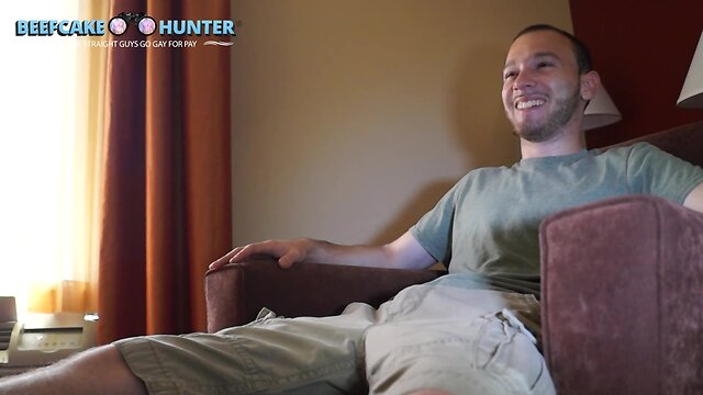 Room service for sexy slim straight dude