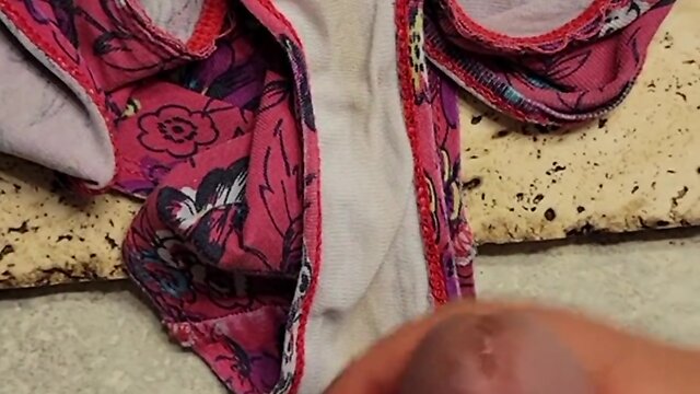 Cumming on my sister-in-laws dirty panties