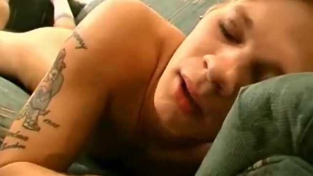 Feminine gay boy masturbates