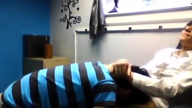 Boys practice blowjob skills