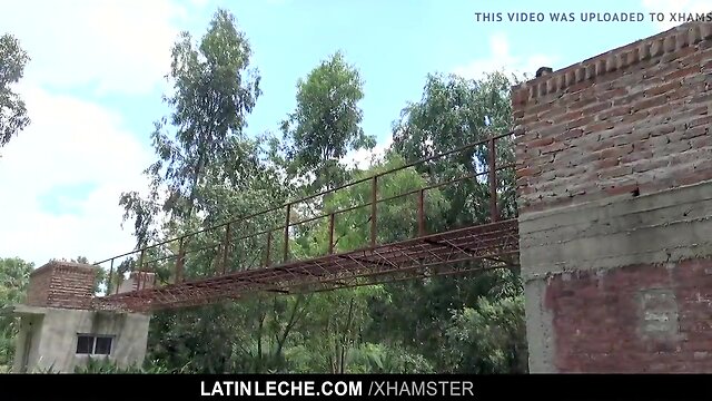 Latinmilk – nice boy swallows loads of jizz in the jungle