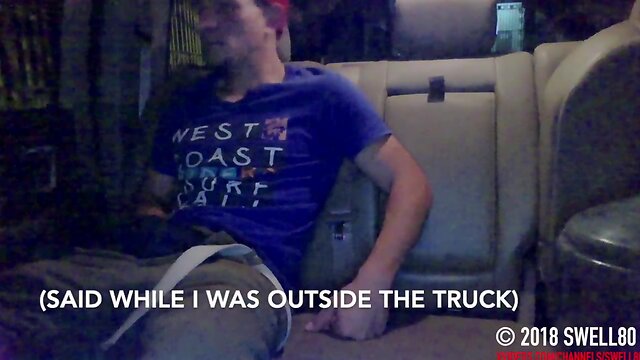 Straight street trade teenage dude jerks and bursts up with me in my truck