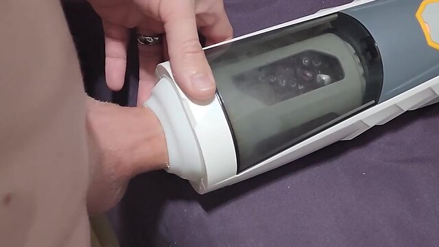 Trying out a new auto-stroking toy